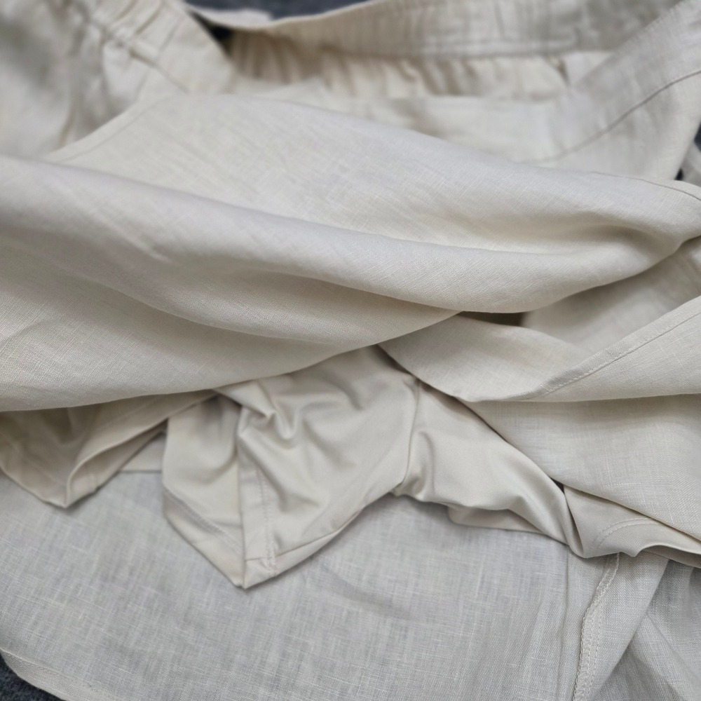 Tahari Linen Skort Womens XL Button‎ Front Minimalist Summer Casual Capsule - Picture 9 of 10